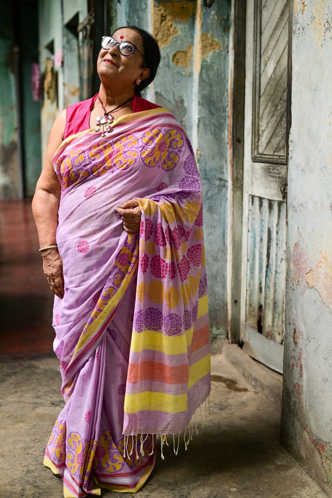PINK GENDA PHOOL SAREE