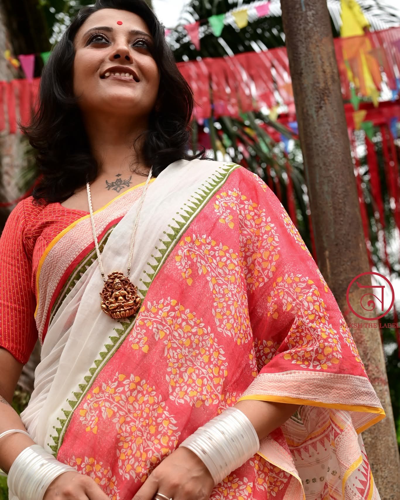 AMRAPALI HAND BLOCK PRINTED COTTON SAREE