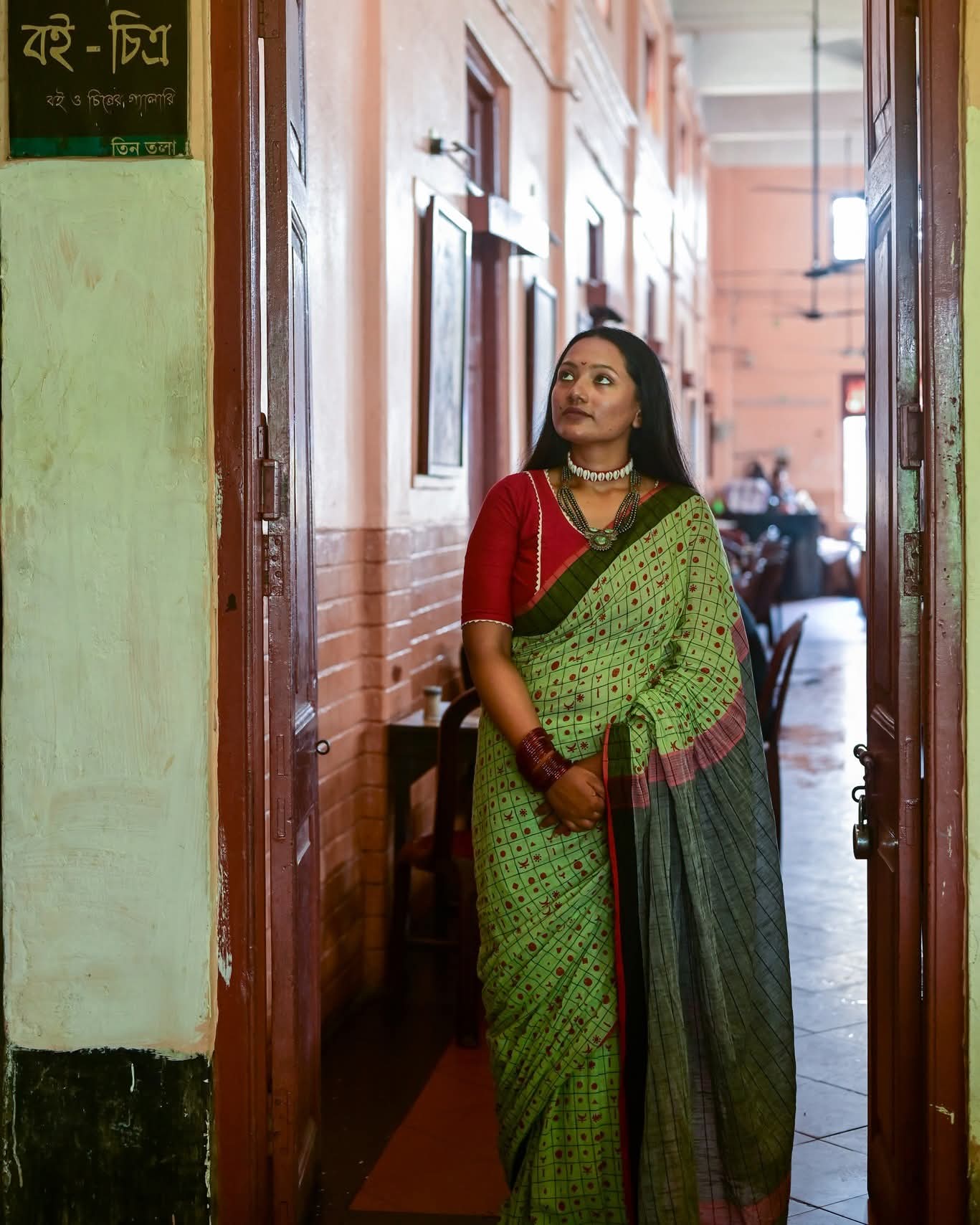 BINDIS OF INDIA 004 - HAND BLOCK PRINTED SAREE