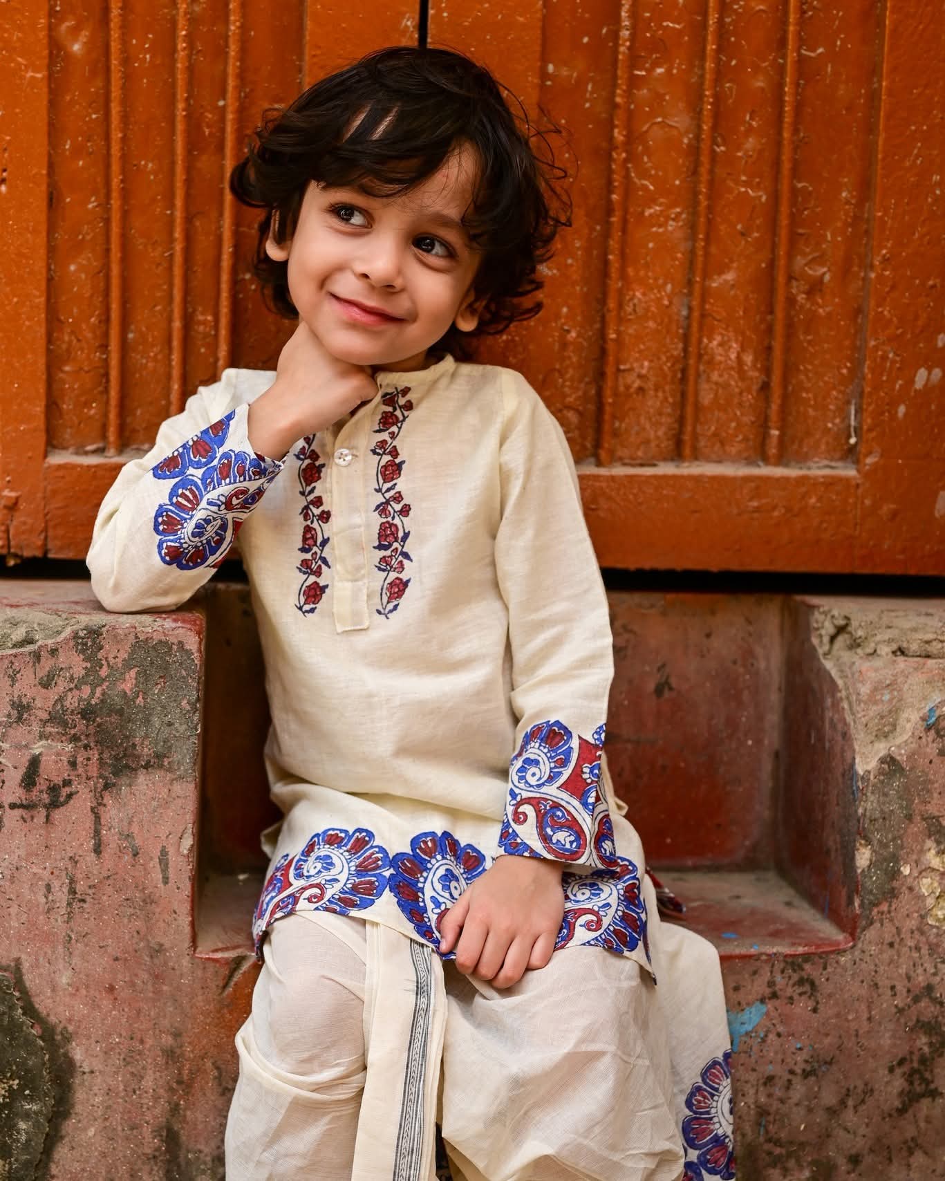 MORNI KIDS KURTA-DHUTI SET