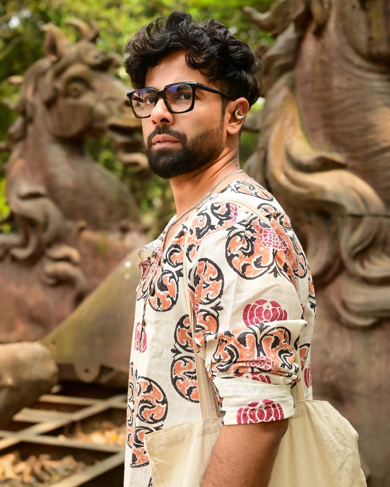 GENDA PHOOL 02  BLOCK PRINTED COTTON KURTA – HANDLOOM MEN’S KURTA