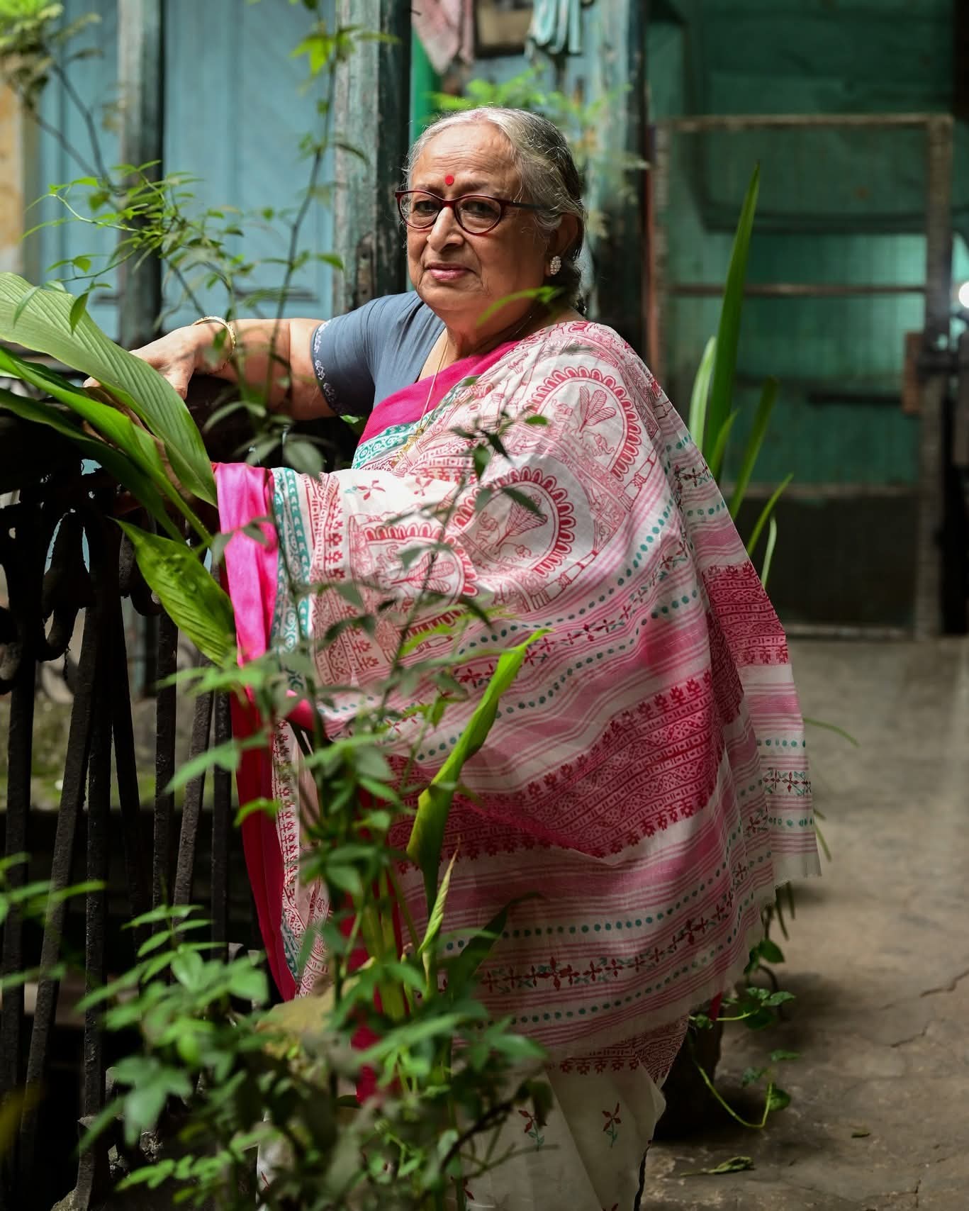 DURGADALAN HAND BLOCK PRINTED DHONEKHALI COTTON SAREE