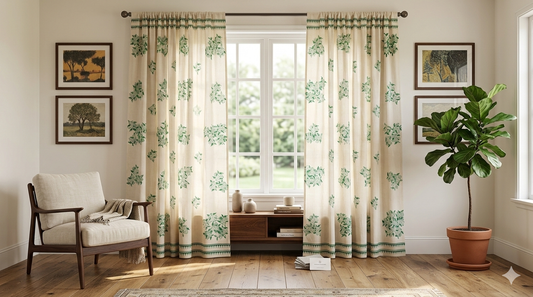 MOGRA BLOCK PRINTED CURTAIN