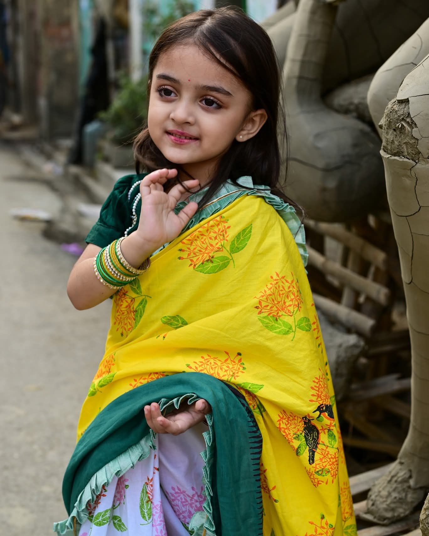 RONGON PHOOL KIDS SAREE