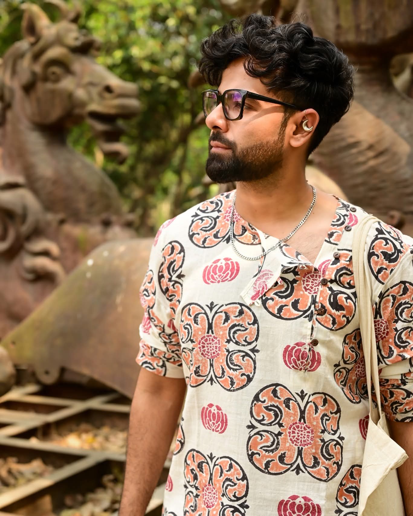 GENDA PHOOL 02  BLOCK PRINTED COTTON KURTA – HANDLOOM MEN’S KURTA