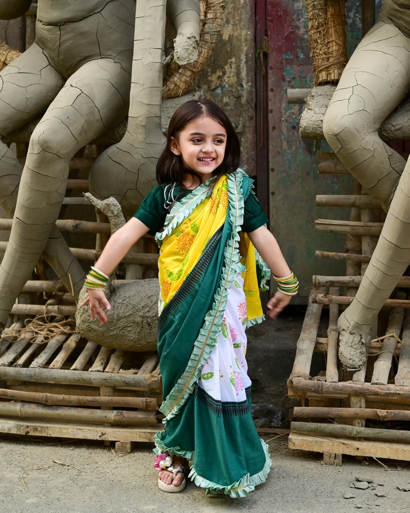 RONGON PHOOL KIDS SAREE