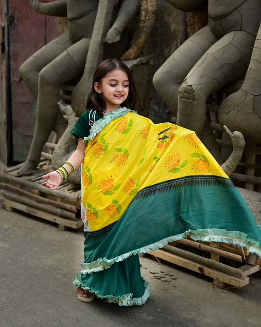 RONGON PHOOL KIDS SAREE