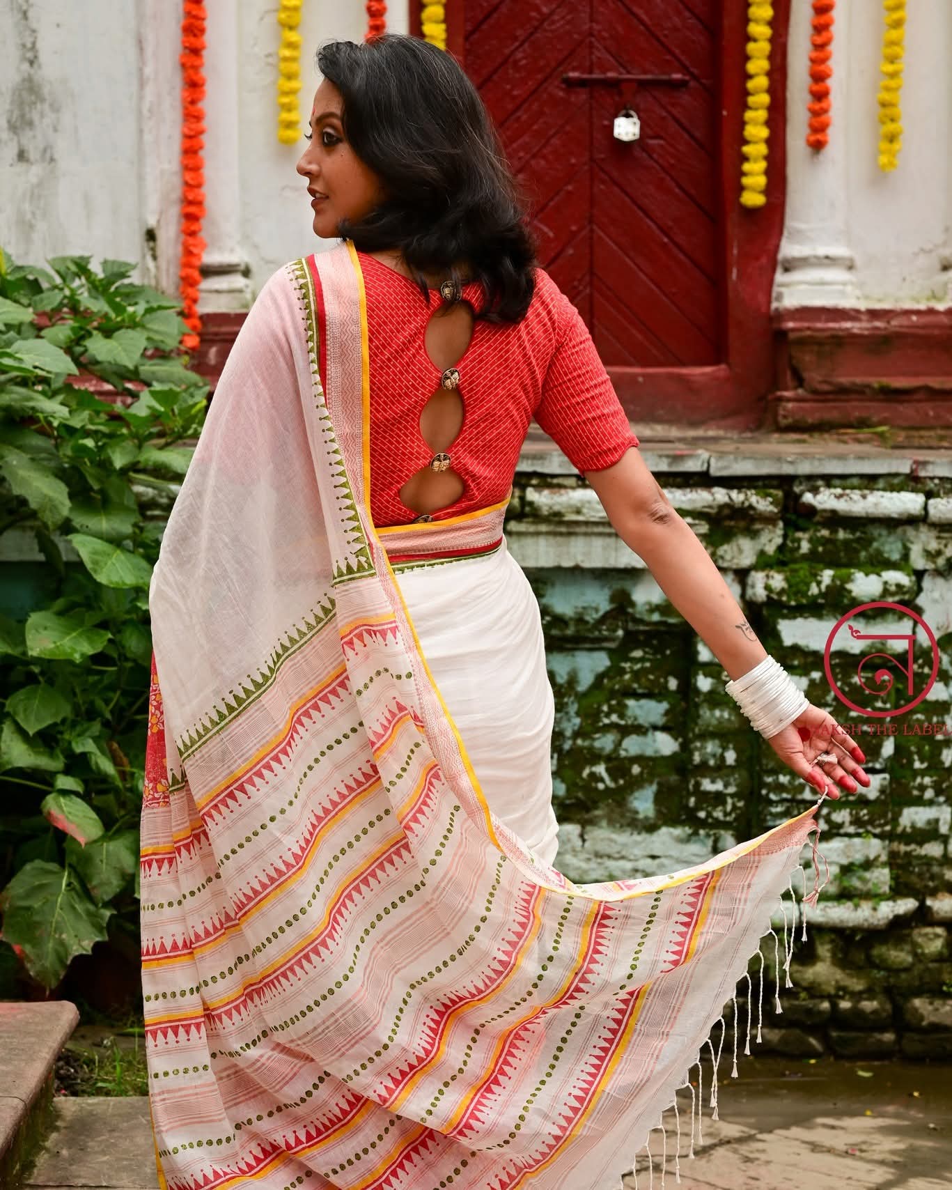 AMRAPALI HAND BLOCK PRINTED COTTON SAREE