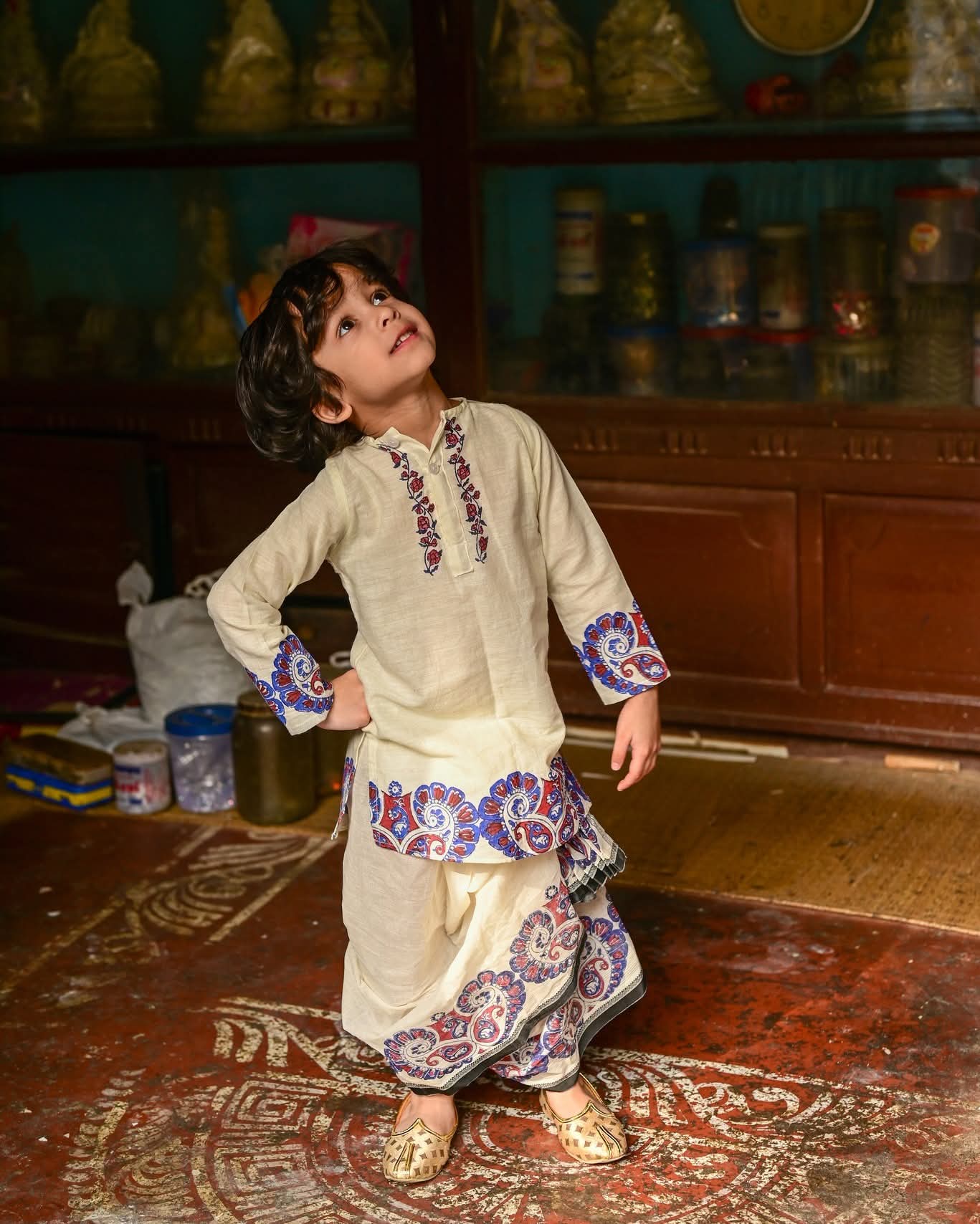 MORNI KIDS KURTA-DHUTI SET