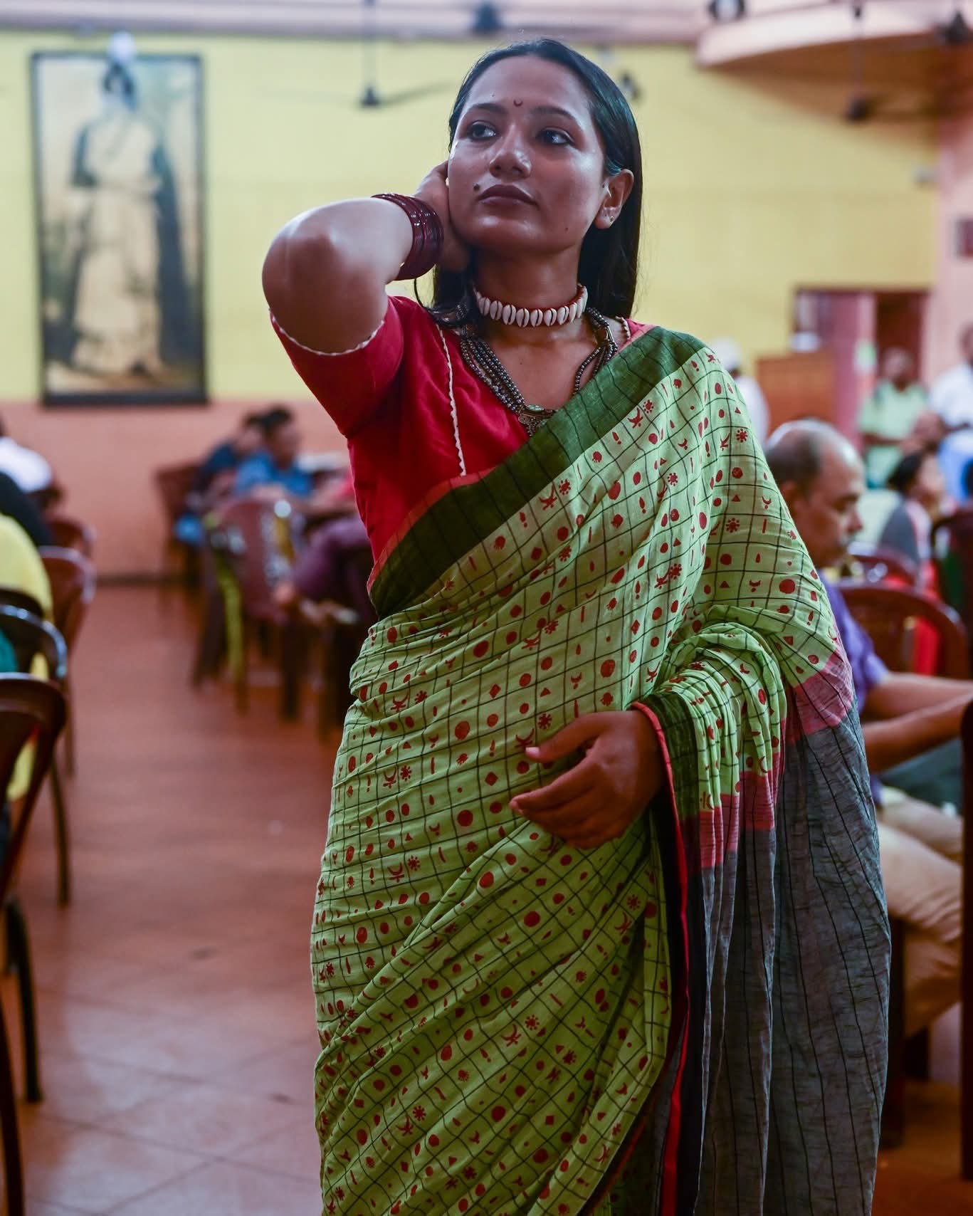 BINDIS OF INDIA 004 - HAND BLOCK PRINTED SAREE
