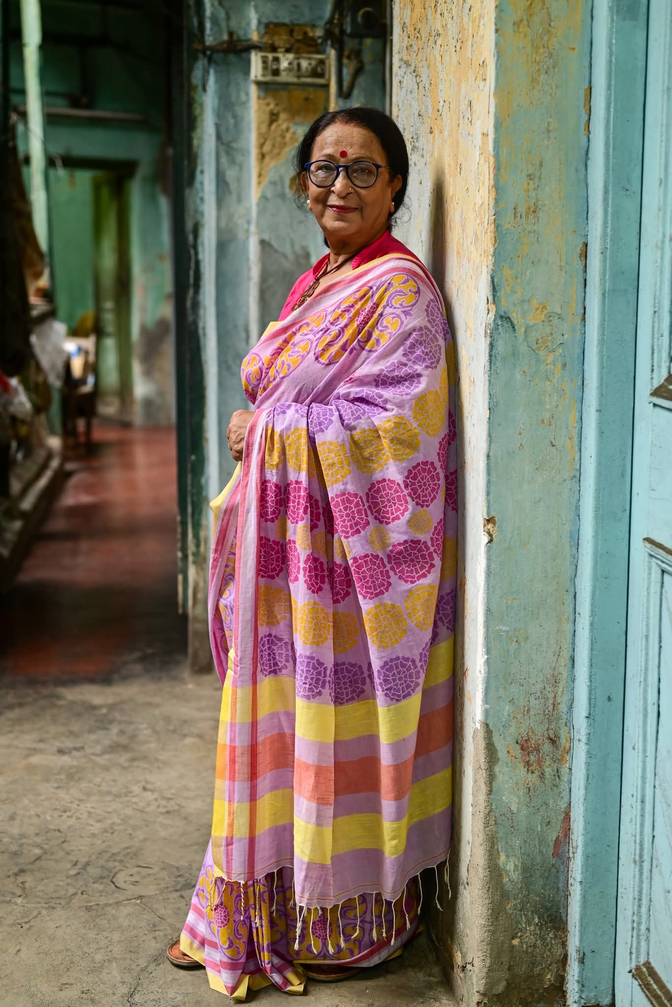 PINK GENDA PHOOL SAREE