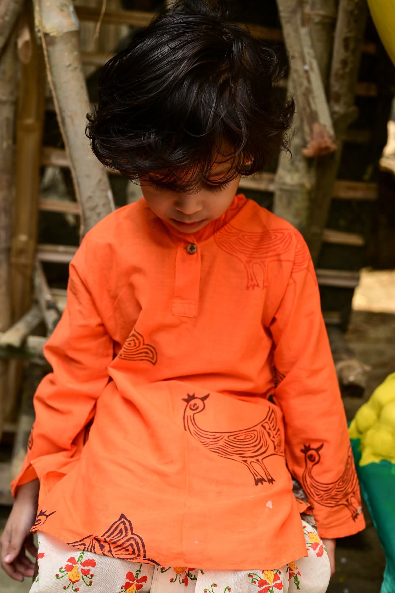 OCHIN PAKHI KIDS KURTA-KRISHNOCHURA DHUTI SET
