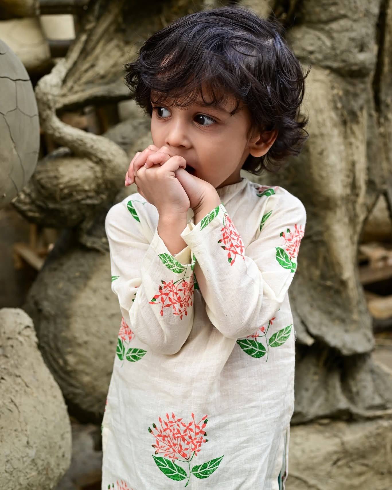 RONGON PHOOL KIDS KURTA-DHUTI SET