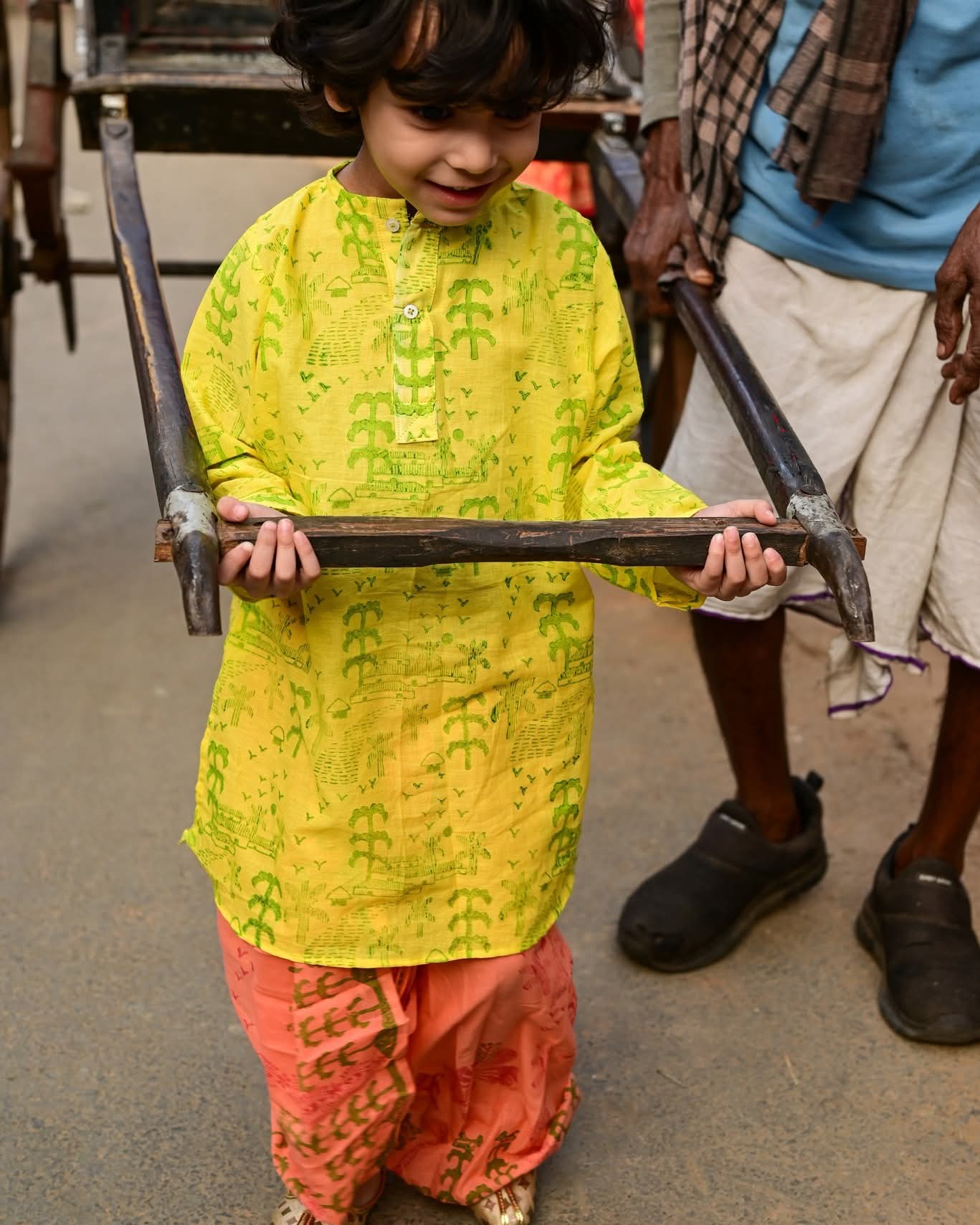 Village Printed KIDS KURTA-DHUTI SET