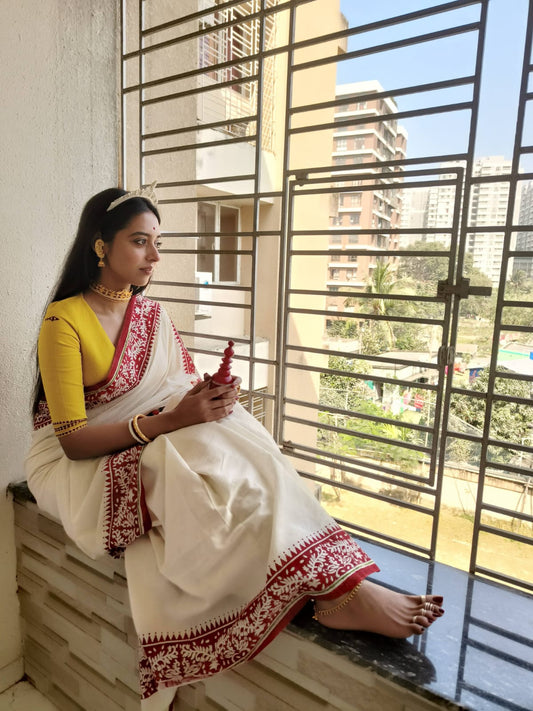 BULBULI BLOCK PRINTED SAREE