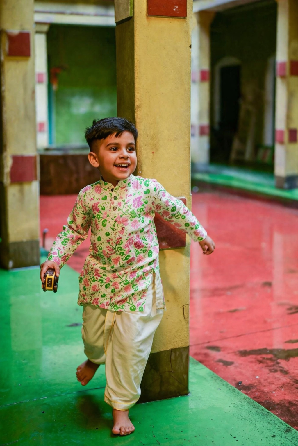 Morning Glory Kids Kurta-Dhuti set