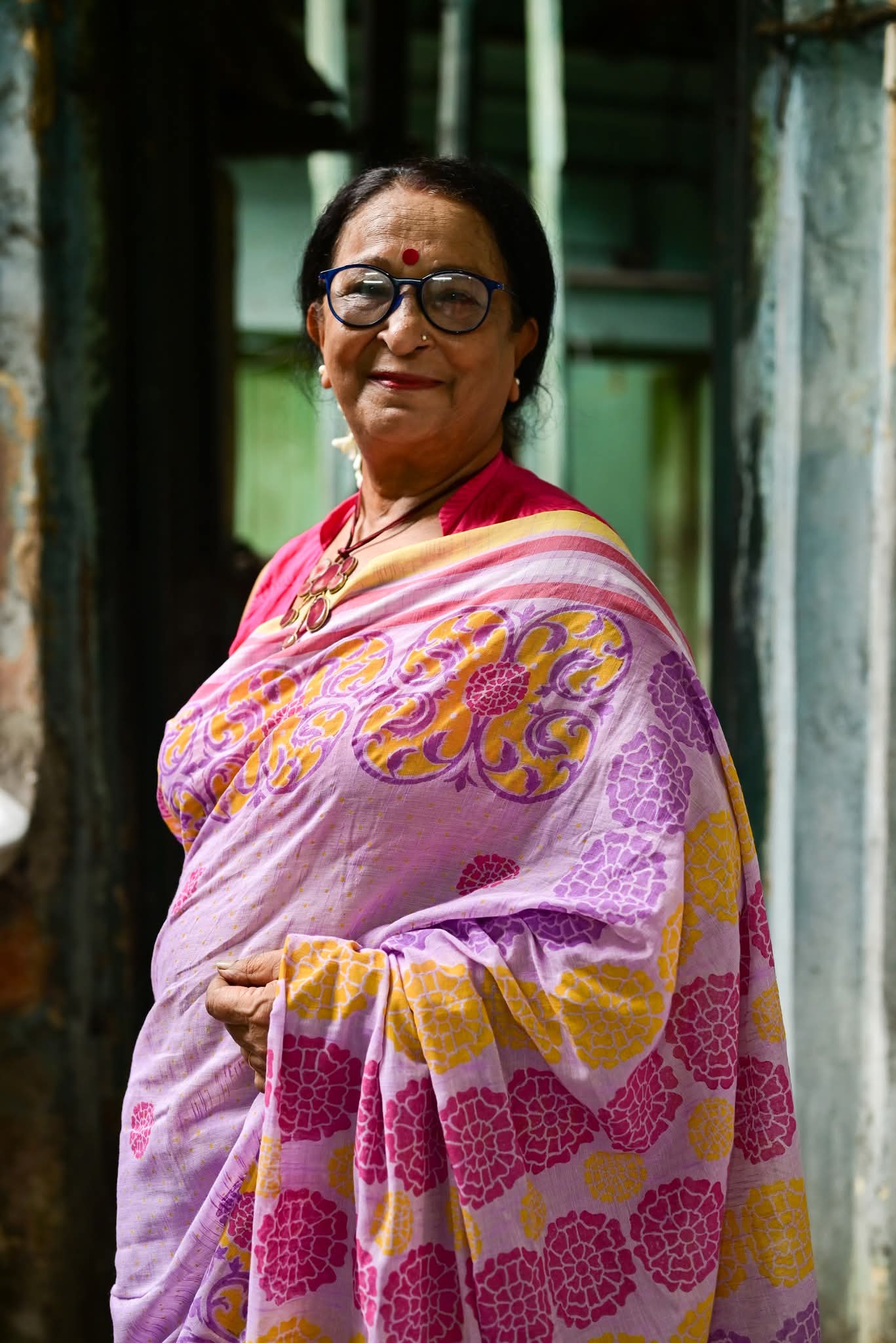PINK GENDA PHOOL SAREE