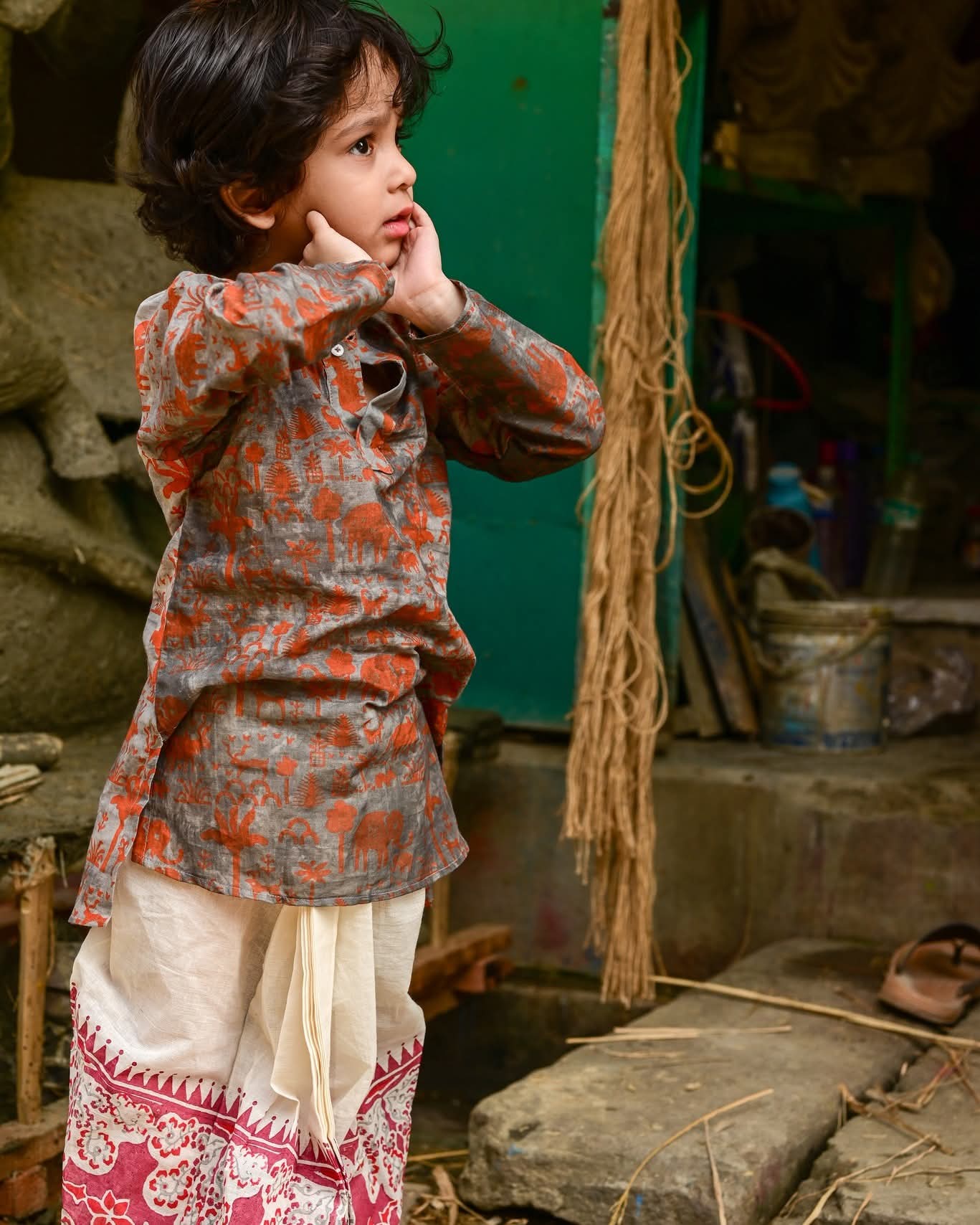 JUNGLE KIDS KURTA-DHUTI SET