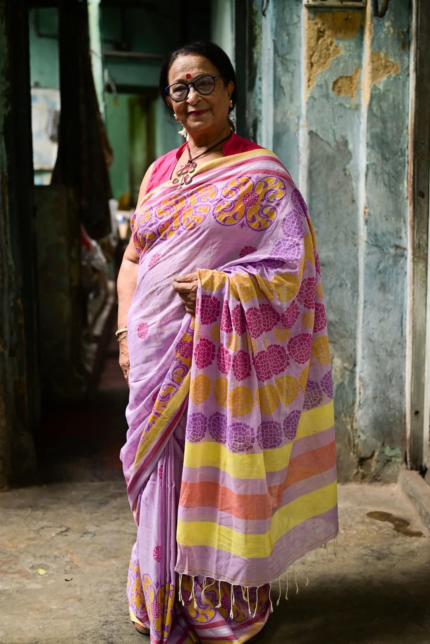 PINK GENDA PHOOL SAREE