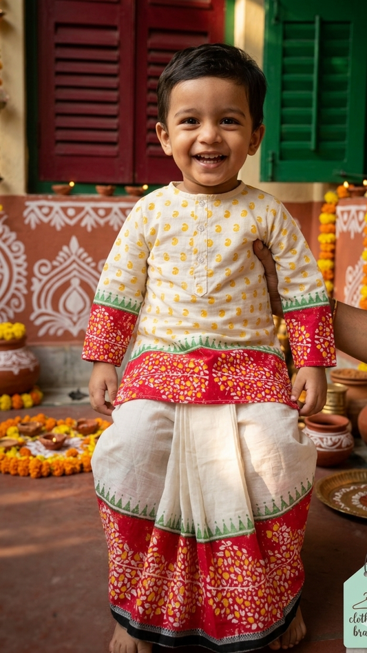 AMRAPALI KIDS KURTA-DHUTI SET