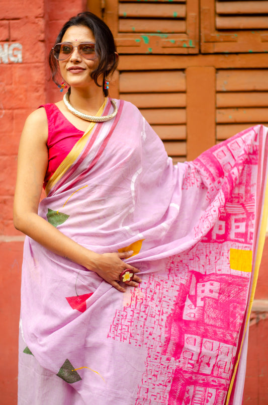 MUMBAI 005-MULMUL COTTON SAREE