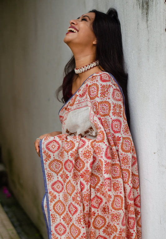 NAARI-HANDWOVEN COTTON SAREE