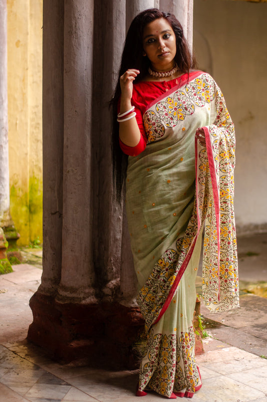 MEHFUZ 002-HANDWOVEN COTTON SAREE