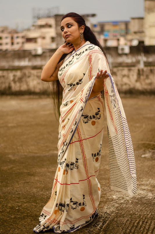 CHARAN 001 - HANDLOOM COTTON SAREE