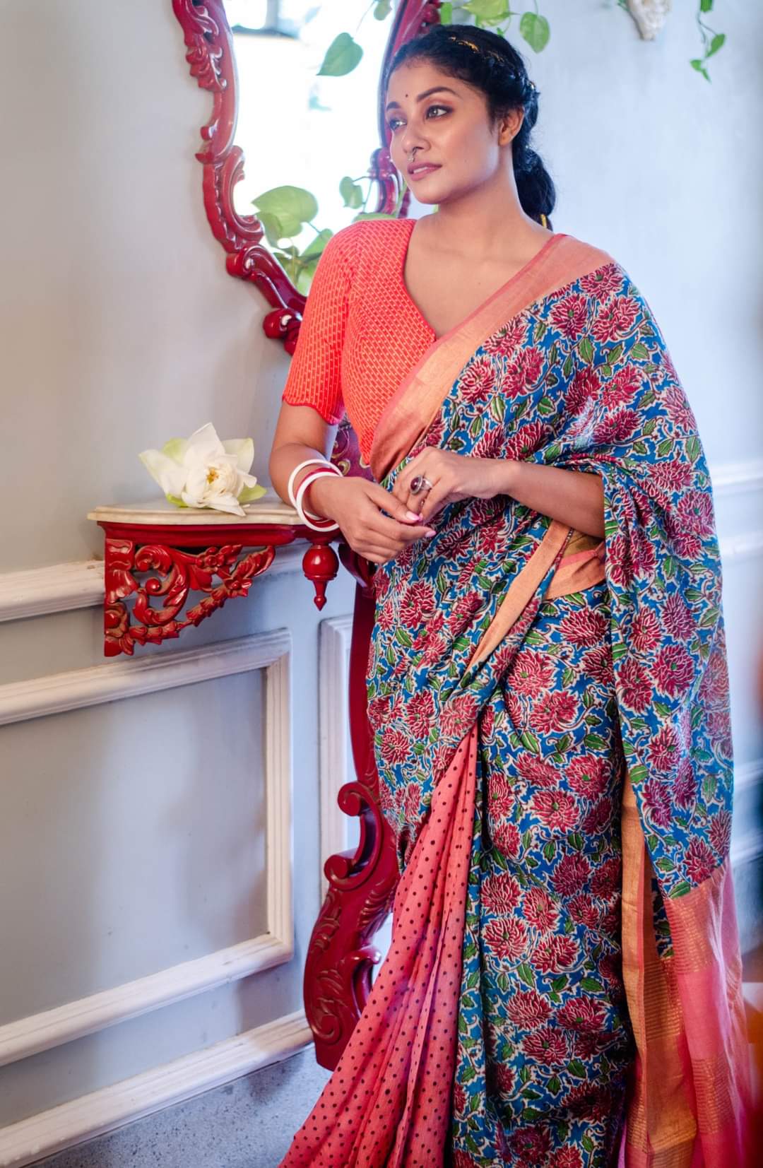 DAHLIA 002 - ZARI TUSSAR SAREE