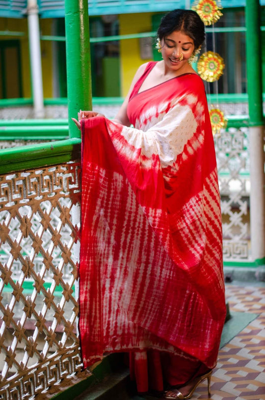 DOSHOMI -  HANDLOOM TIE-DYE SAREE