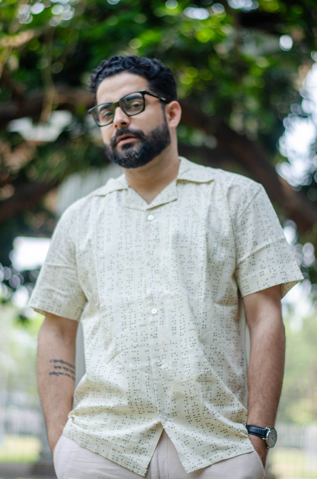 BRAILLE - HANDLOOM COTTON PRINTED SHIRT